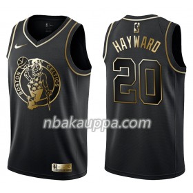 Boston Celtics Gordon Hayward 20 Nike Musta Golden Edition Pelipaidat Swingman - Miesten